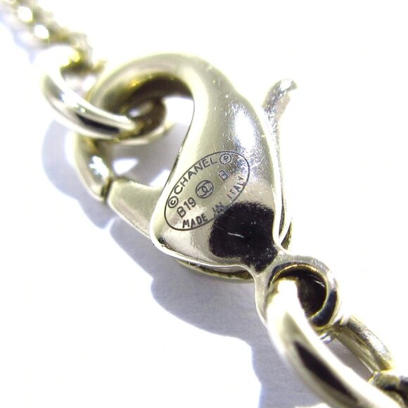 CHANEL - Champagne Gold Black Hardware Rhinestones Necklace 797-082225 - Picture 4 of 6